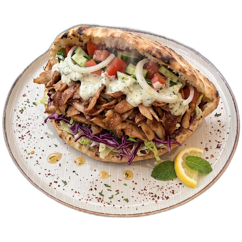 Bosphorus Grill – Dönertasche mit Kalb- oder Hähnchenfleisch im Fladenbrot